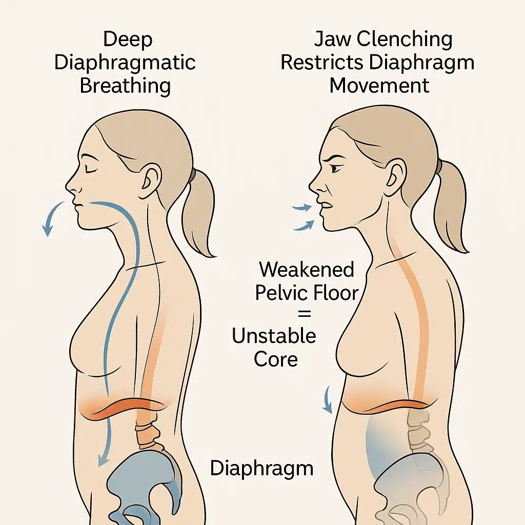 The Breath-Pain Cycle How Jaw Clenching Affects Core Stability
